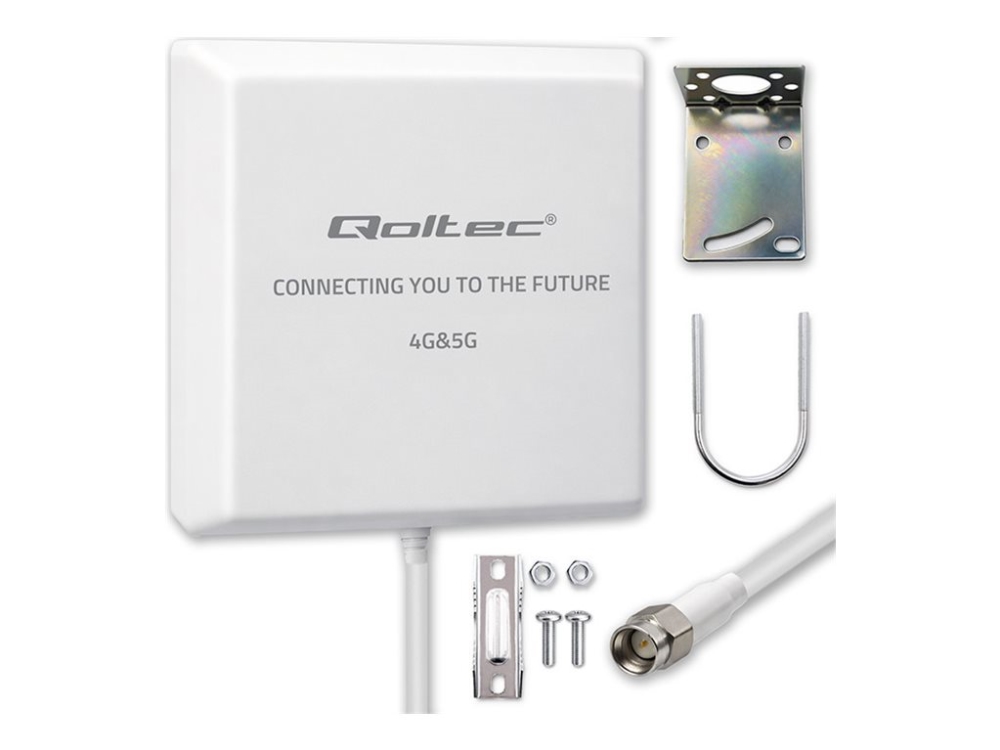 Qoltec 4G/5G Lte-Antenne 9Dbi Richtungsgebunden Outdoor Sma Wasserdicht 3M