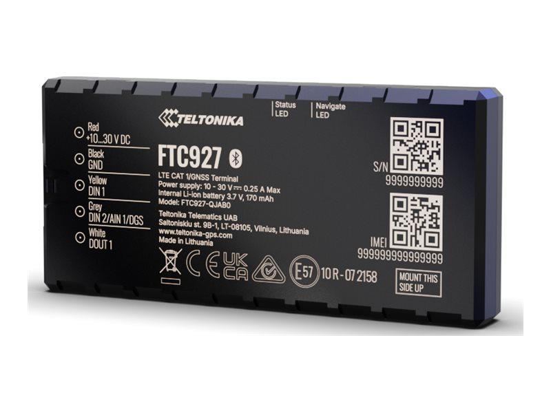 Teltonika Telematics Ftc927 - Gps/Glonass/Galileo/Beidou-Sporingsenhed - 128 Mb (Pakke Med 10)