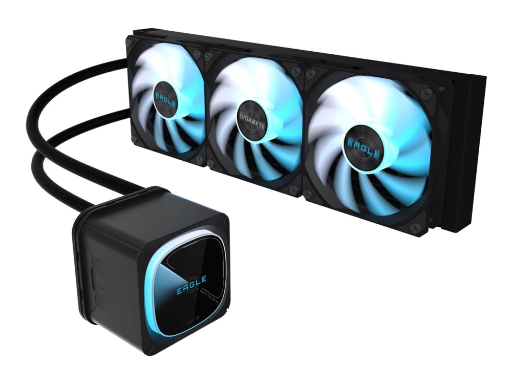 Gigabyte Eagle 360 Flüssig-Cpu-Kühler - 3X120mm Argb-Lüfter, Vollfarb-Lcd, Daisy-Chain, Kompatibel Mit Intel Lga 1851 Und Amd Am5, All-In-One-Flüssig