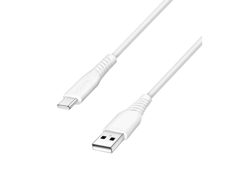 Logilink Usb-C Kabel Usb 2.0 Usb-C Stik, Usb-A-Hanstik 3.0 M Hvid Cu0255