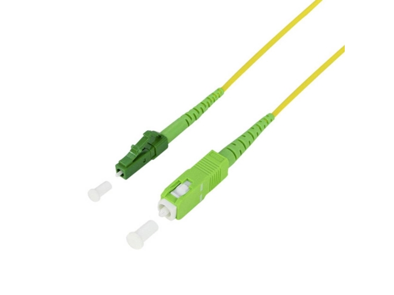 Logilink Fpsls50 Glasfaser-Lichtwellenleiterkabel Anschlusskabel 50 M Gelb [1X Sc Apc-Stecker - 1X Lc Apc-Stecker] 9/125 Μ Singlemode Os2