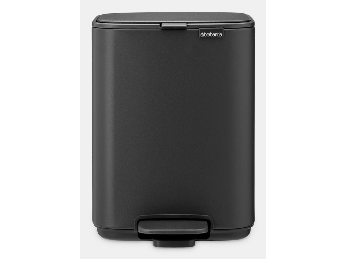 Brabantia Bo, 4 L, Rechteckig, Stahl, Grau, Kunststoff, Terrasse