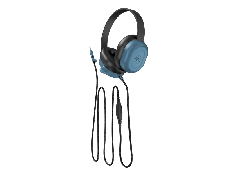 Stm Hear-O Headphones (3.5Mm) Com (Black / Blue), Ledningsført, 170 G, Hovedtelefoner, Sort, Blå