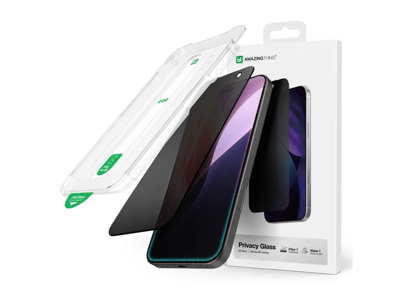 Hartglas Amazingthing Titan Vision 7 Für Iphone 17 Pro (Privatsphäre)