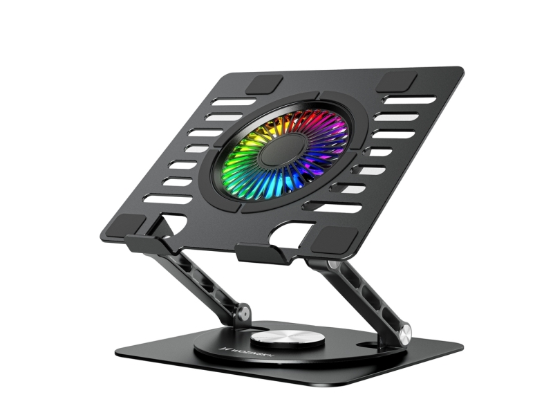 Wozinsky Wdcx-X16-As Coolbase Rgb 360° Kühlständer Für Laptop & Tablet - Schwarz