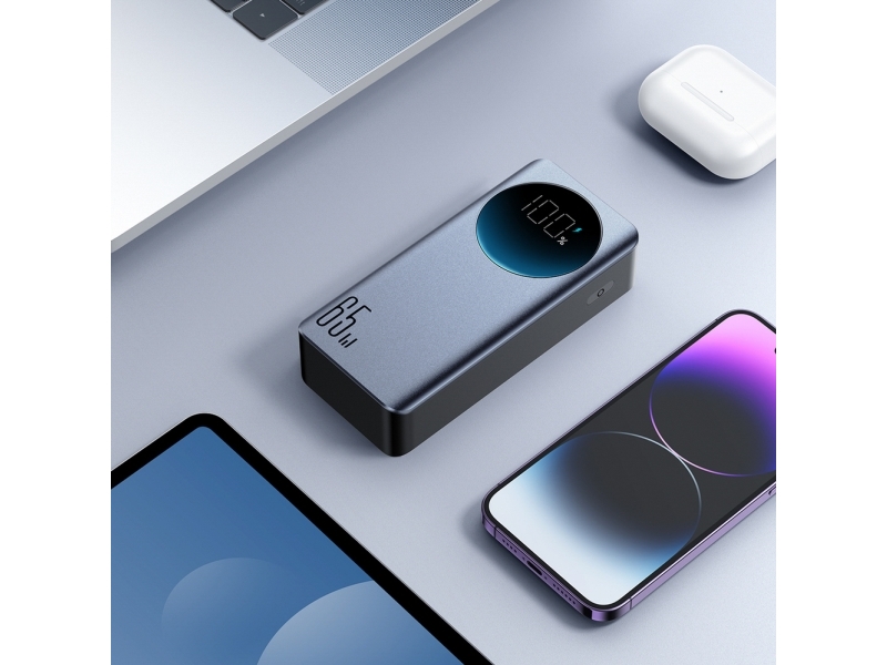 Joyroom Powerbank Jr-Pbf05 Pro 30000Mah 65W Med Digitalt Display 2X Usb-C 1X Usb-A - Sort