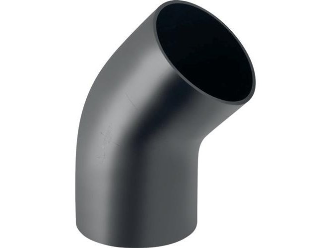 200 mm x 45° Bøjning med stor radius sort PEH Geberit