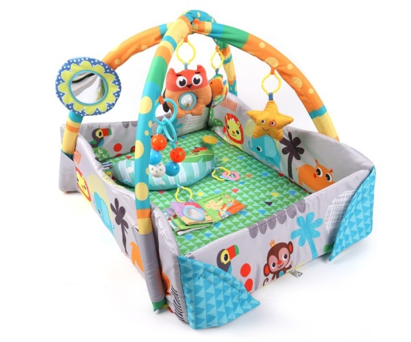 MILLY MALLY 6142 TinyMini JL628-1B Mokomasis kilimėlis 4in1 Jungle
