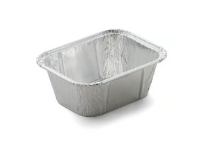 Alu-Schale 250 Ml 114X89x42 Mm 1-Fach Rechteckig Silber, 15 Stk X 100 Stk/Karton