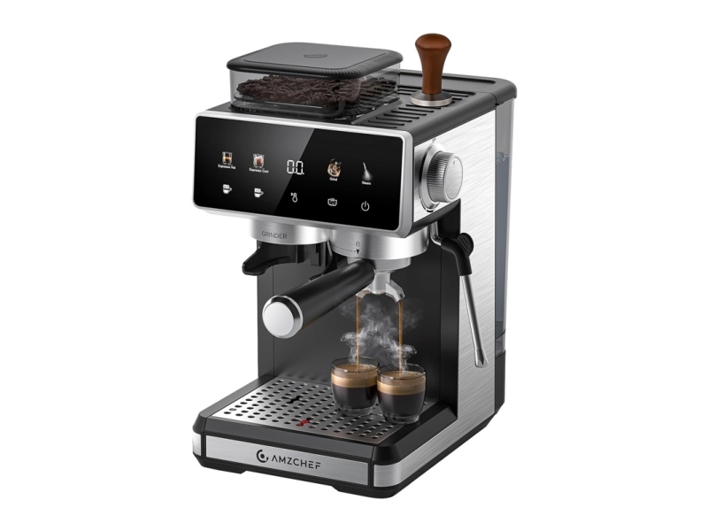 Kaffeemaschine Amzchef Ce-Cm5560-Sv Piston (Silber)