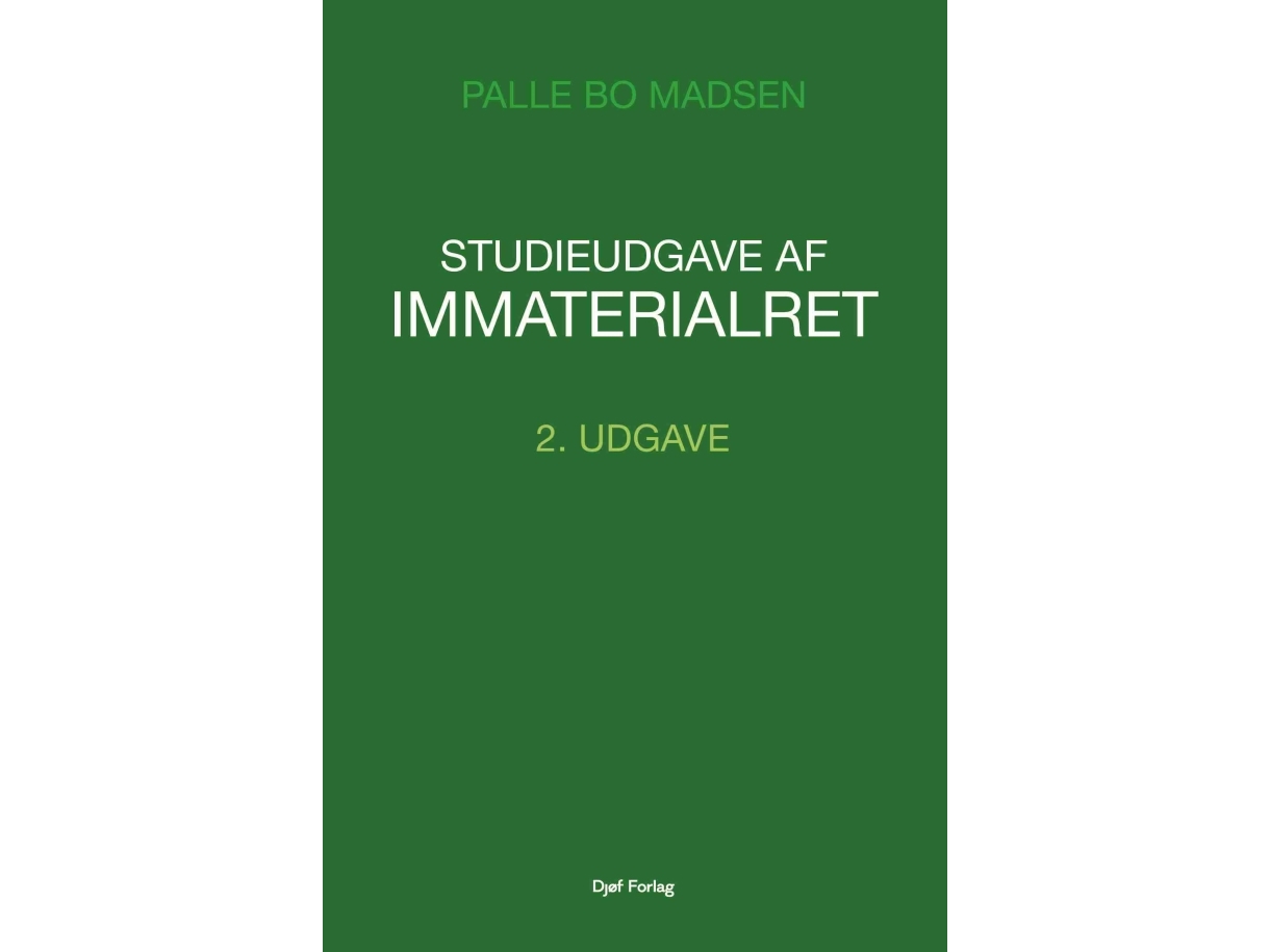 Studieudgave Af Immaterialret | Palle Bo Madsen