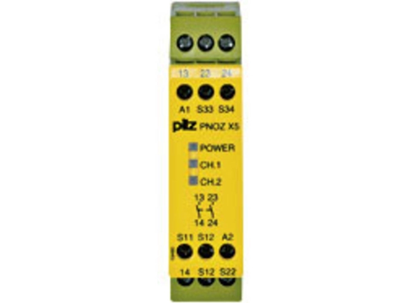 Sikkerhedskontaktapparat PNOZ X5 24VACDC 2n/o PILZ 2 x sluttekontakt (B x H x T) 22.5 x 87 x 121 mm 1 stk
