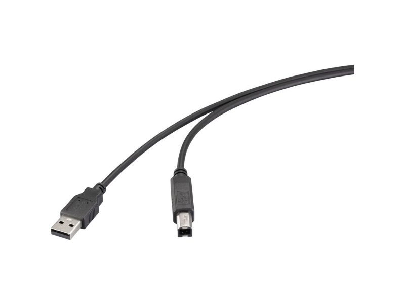 Renkforce Usb-Kabel Usb 2.0 Usb-A-Hanstik, Usb-B-Hanstik 1.00 M Sort Rf-6830426