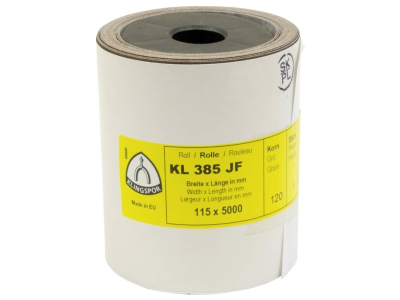 Klingspor Kl 385 Jf 278790 Sandpapirrulle Kornstørrelse 80 (L X B) 5000 Mm X 115 Mm 1 Stk