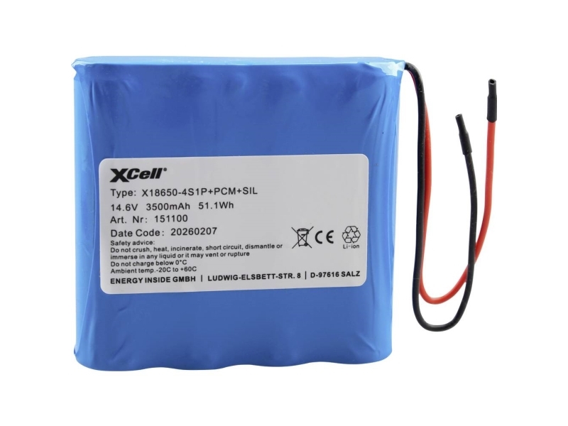 Xcell Special-Batteri Celletal: 4 Batteristørrelse: 18650 Litium 14.8 V 3500