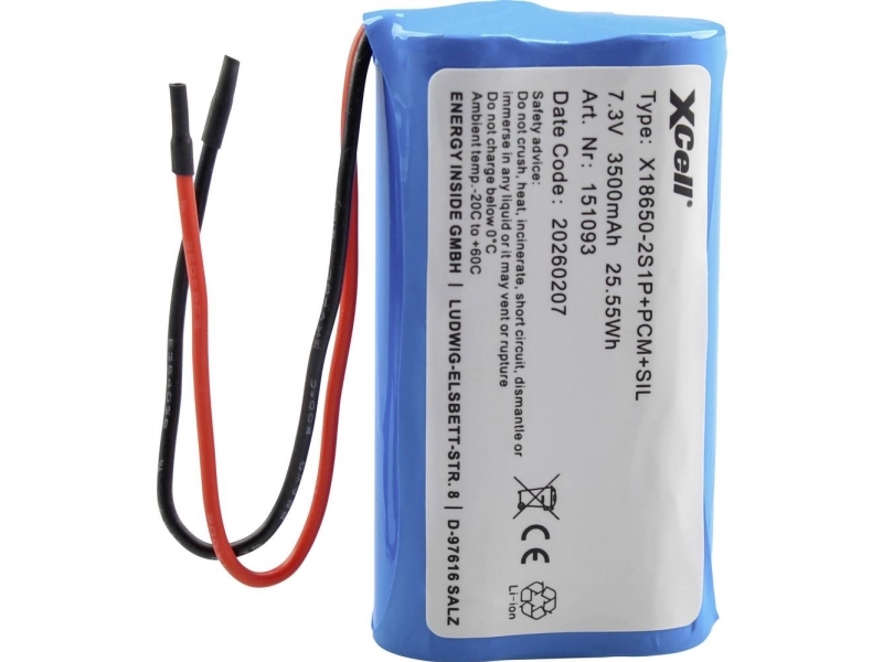Xcell Special-Batteri Celletal: 2 Batteristørrelse: 18650 Litium 7.4 V 3500