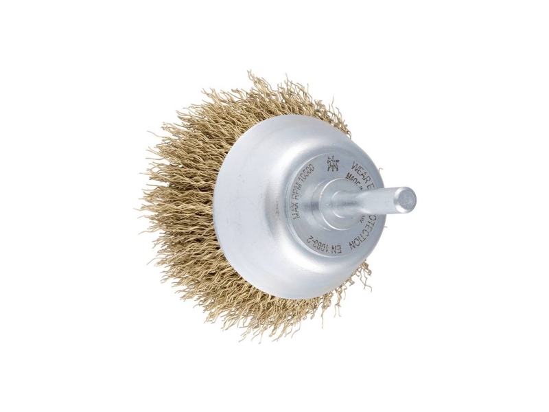 Pferd Topfbürste Tbu 5010/6 Lit Stm 0,25 Ø50 Mm Schaft-Ø 6 Mm Messing-Beschichteter Stahldraht Ø0,25 (10 Stk)