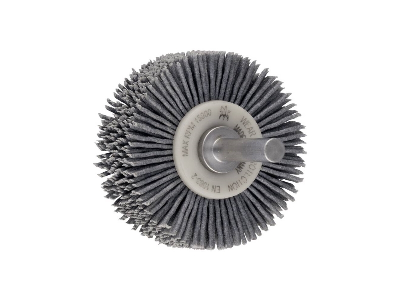 Pferd Tools Hest Pferd Inox-Total Rundbürste Unbesetzt Rbuit Ø50x15 Mm Schaft-Ø6 Mm Sic-Filament-Ø0,90 Mm Körnung 180 Kunststoffscheiben Rbuit 5015/6