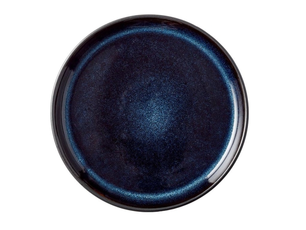 Bitz 14109, Middagstallerken, Rund, Stentøj, Sort, Blå, 17 Cm, 1 Stk