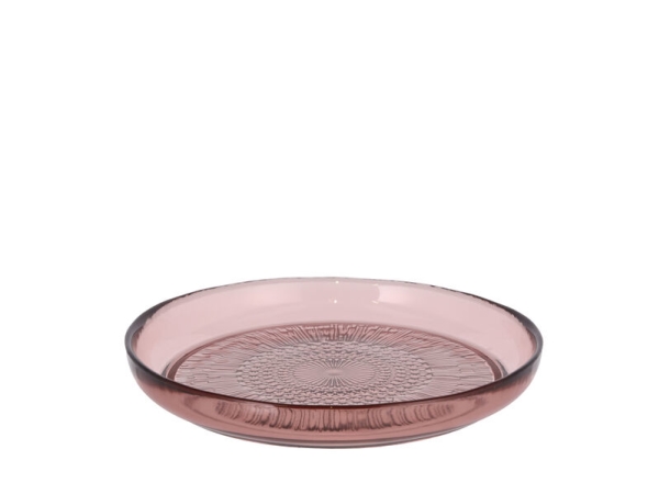 Bitz Teller Kusintha 18Cm Pink, Morgenmadstallerken, Rund, Glas, Lyserød, 18 Cm, 25 Mm