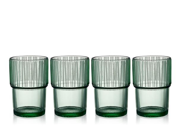 Bitz 30676, Grøn, Glas, Rund, 4 Stk, 380 Ml, 125 Mm