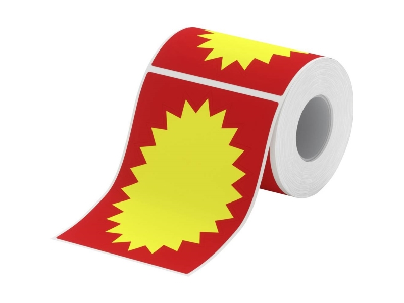 Niimbot Etikettenrolle 107 Mm X 0.15 M Rot/Gelb 50 Stk 1Ea041540033 Universelle Etiketten