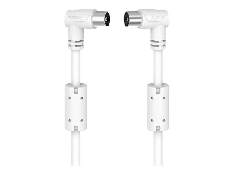 Hama Essential Line - Antennekabel - Iec-Forbindelse Stik Vinklet Til Iec-Forbindelse Modtager Vinklet - 1.5 M - Tredobbet Afskærmet Koaksialkabel -