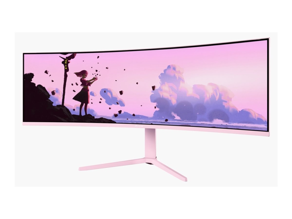Arozzi Nova 49“ Curved Va 165Hz - Ultrawide Gaming Monitor - Pink