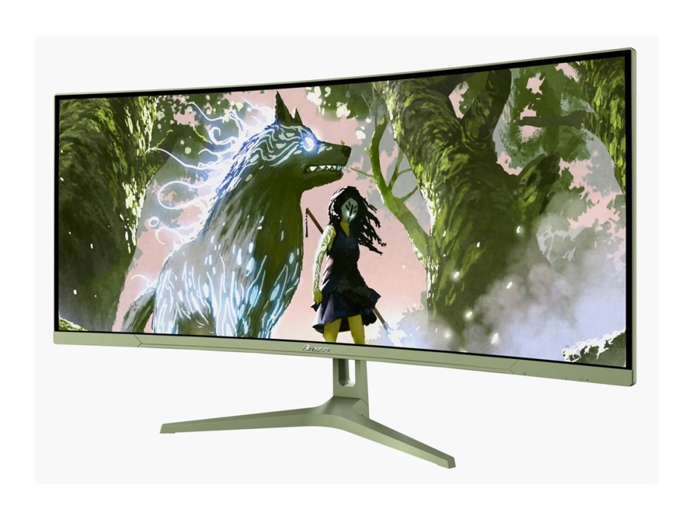 Arozzi Nova 34“ Curved Va 165Hz - Gaming Monitor - Forest Green