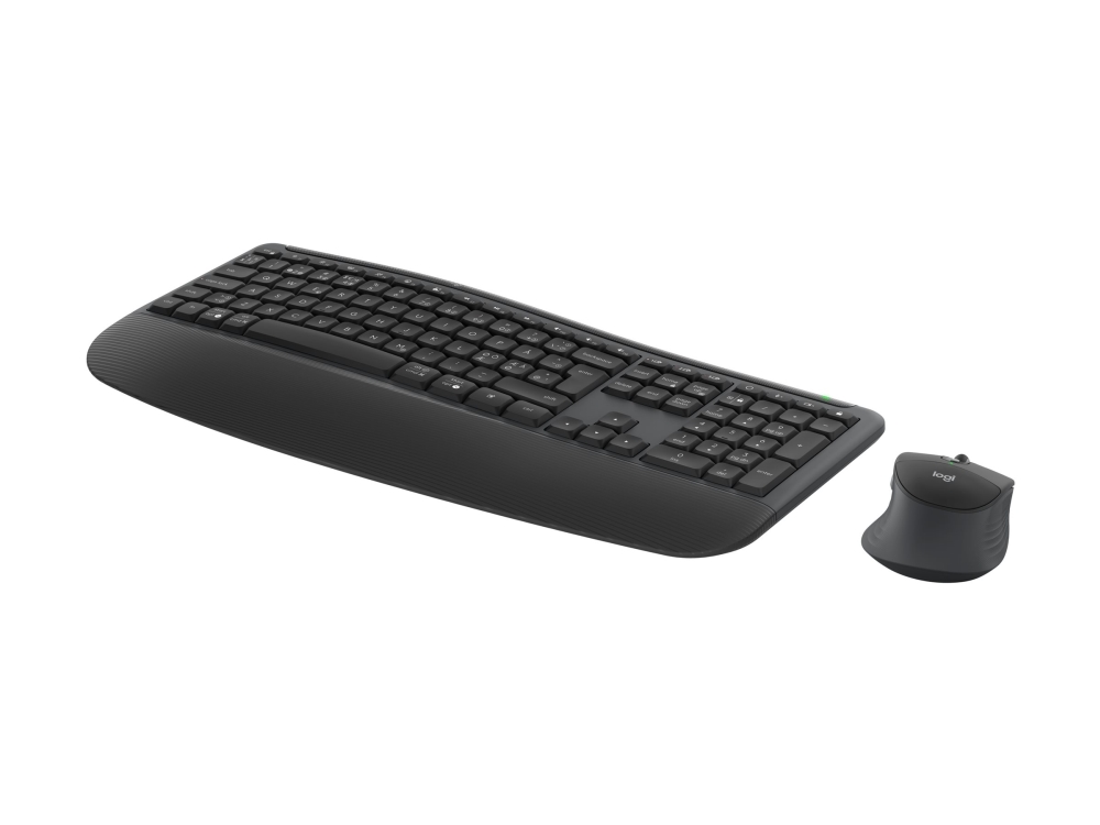 Logitech Signature Comfort Plus MK880 - Graphite - Tastatur & Mus sæt - Dansk/Norsk/Svensk/Finsk - Grå