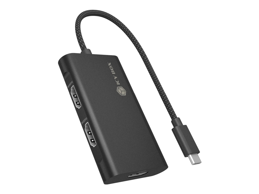 Icy Box - Videoadapter - Usb-C Han Til Hdmi Hun - 20 Cm - 8K60 Hz Support, Op Til 10 Gbps Datatransferhastighed