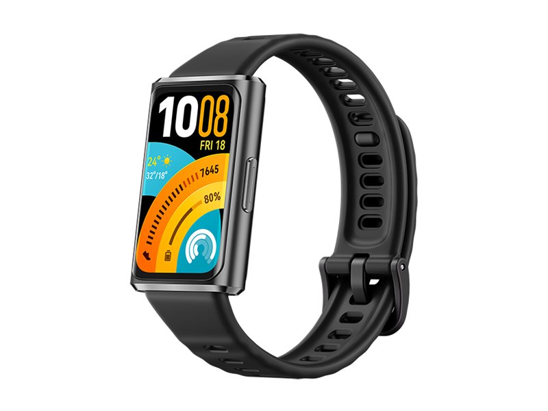 Huawei Band 11 Pro - Aluminiumlegering - aktivitetsp&aring;rare med rem - fluoroelastomer - svart - handledsstorlek: 130-210 mm - display 1.62 - Bluetooth 6.0 BLE/BR - 18 g  - svart