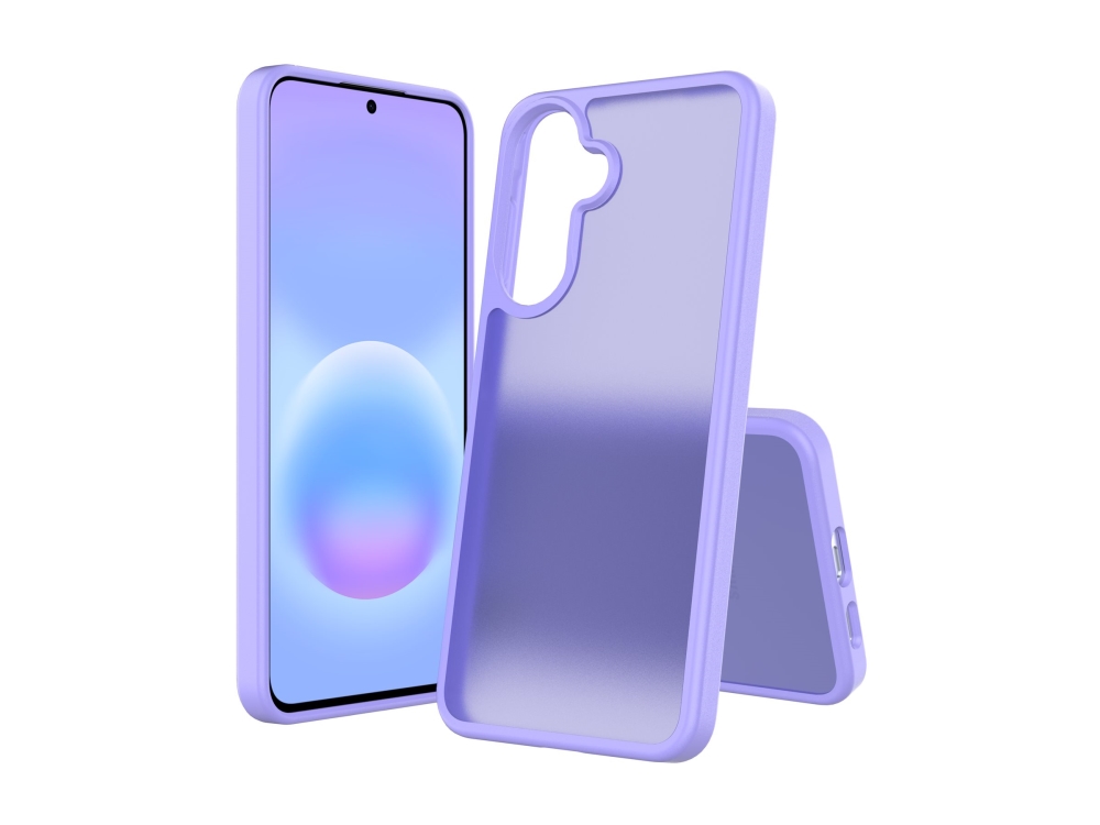 Screenor Icy - Bagside Til Mobiltelefon - Magsafe-Kompatibilitet - Termoplastisk Polyuretan (Tpu), Akryl - Lavendelfarvet - For Samsung Galaxy A57