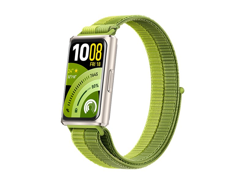Huawei Band 11 Pro - Aluminiumslegering - Aktivitetssporer Med Rem - Vævet Nylon - Grøn - Håndledsstørrelse: 130-210 Mm - Display 1.62" - Bluetooth 6