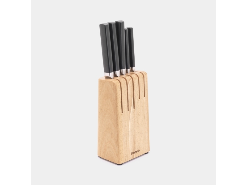 Brabantia Zestaw 5 nozy w drewnianym bloku Profile 260483