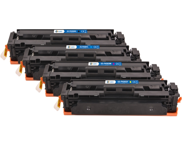 G&G Nt-Ph2030bk/C/M/Yb-V5-Up-4-S1, 2400 Seiten, 6300 Seiten, Magenta, Cyan, Gelb, Schwarz, 4 Stück(E)