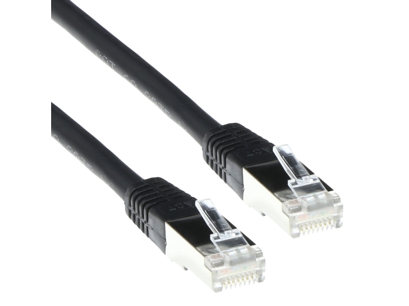 Act 1 M Cat6a Sstp 1 M Cat6a S/Ftp (S-Stp) Schwarz Netværkskabel (Ib9201)
