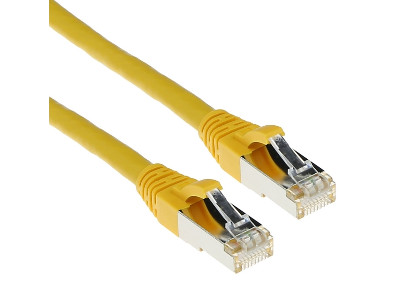 Gul 3 Meter Sftp Cat6a-Patchkabel, Snagless Med Rj45-Stik