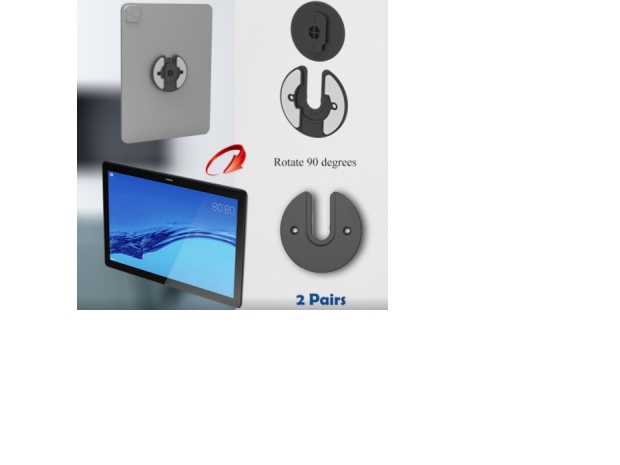 Vægbeslag til tablet, sæt af 2