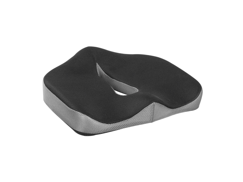 Logilink Orthopedic Coccyx Seat Cushion With Memory Foam And Carrying Handle, Black