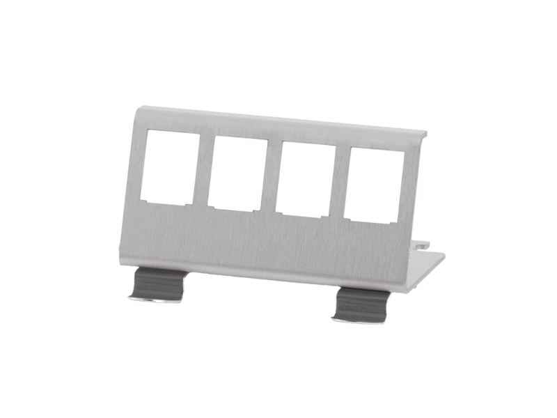 Logilink Mp0074 - Hutschienenhalter Für 4 Keystone Module Edelstahl (Mp0074)