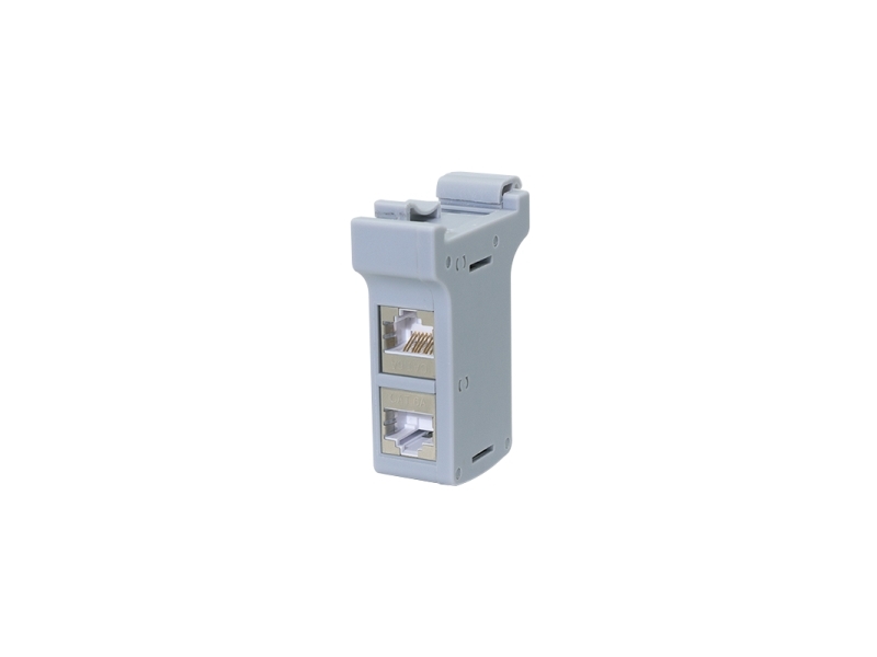 Logilink Hutschienen-Adapter Mit 2 Kat.6A Inline-Kupplungen Kat.6A Patchkabelverbinder Für Hutschiene, Für Kat.5E, Kat.6 - 1 Stück (Mp0079)