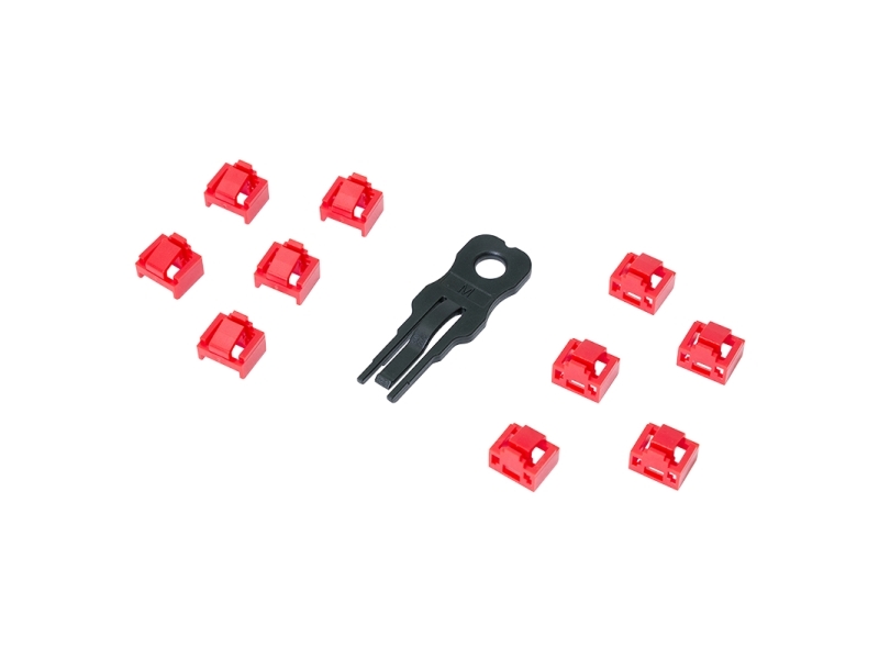 Logilink Rj45 Sikkerhedslås-Sæt, Nøgler Med 10 Rj45 Tilsatser, Effektiv Beskyttelse Til Rj45 - 1 Stk (Mp0086)