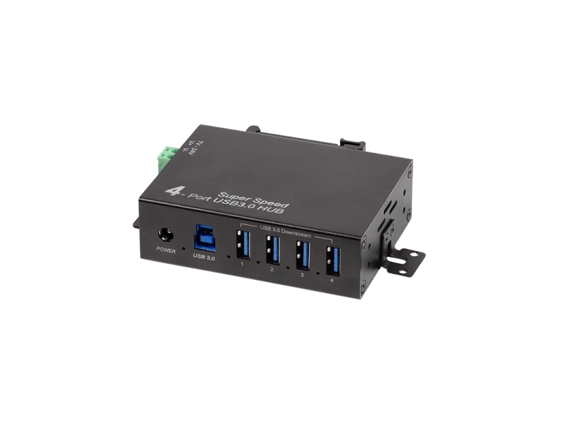 Logilink Usb 3.0, 4-Port Hub, Industrial Design, 5 Gbps, 10 W, Black