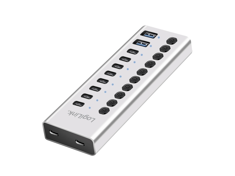 Logilink Usb-Hub Usb3.2 10-Fach Usb-A/C, Ein/Aus-Funktion