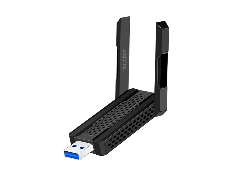 Logilink Wifi Usb 3.0 Adapter, Mit Antennen, 5,8 Ghz Anschluss: Usb-A Stecker, Unterstützt Ieee 802.11Ax - 1 Stück (Wl0250)