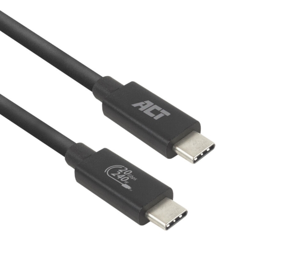 ACT USB4 20Gbps 240W USB Type-C kabel USB-IF-certificeret 2 meter (AC7432)