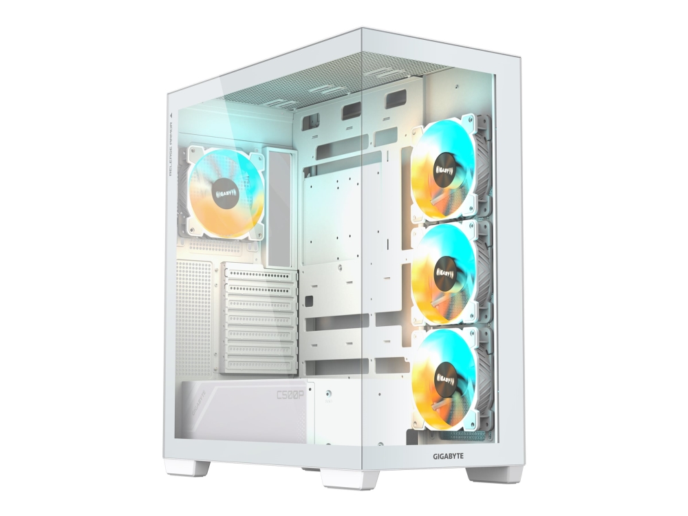 Gigabyte C500 Panoramic Stealth, Midi Tower, Pc, Weiß, Atx, Mini-Atx, Mini-Itx, Glas, Kunststoff, Stahl, Gaming