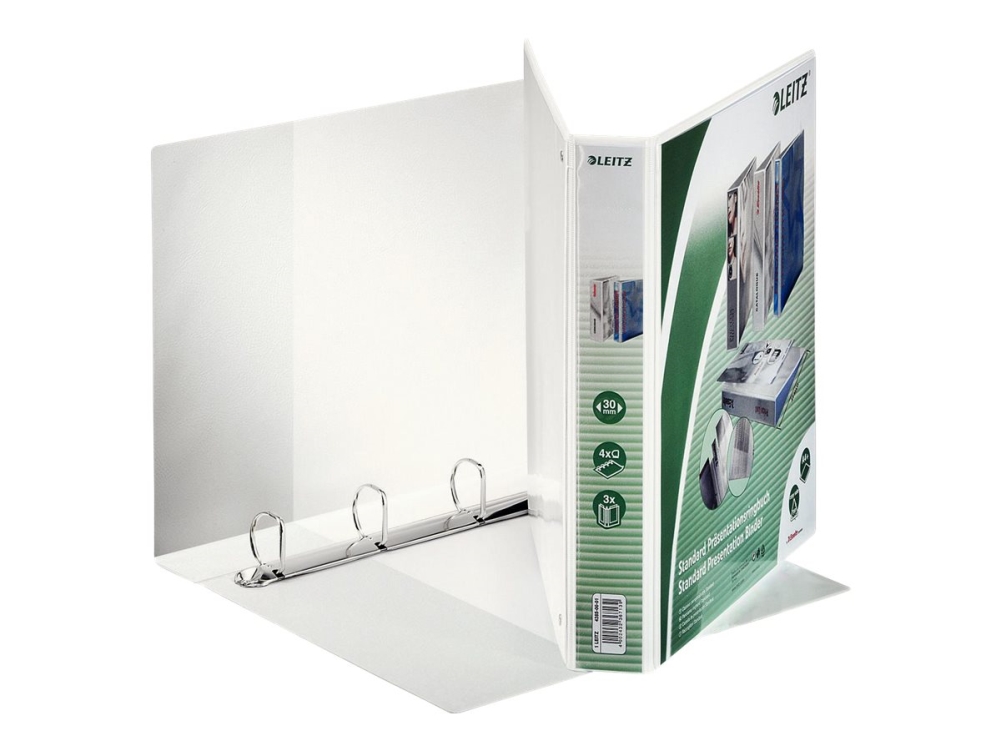 Leitz Standard - Præsentationsringbind - rygbredde: 51 mm - for A4 Maxi - kapacitet: 300 ark - hvid