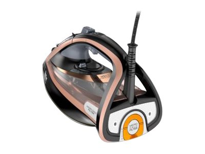 Tefal Ultimate Pure FV9845E0 - Dampstrygejern med automatisk afbrydelse - såleplade: Durilium AirGlide Autoclean - 3200 W - rødmen d'été